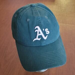 New Era Womens Oakland Athletics A's Green White embroidery log hat cap